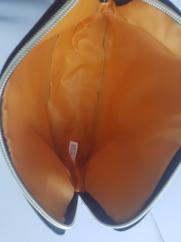 Bummble Bee Gold Black Makeup Travel Toiletry Yellow lined Bag - Foto 6 di 8