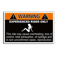 Experienced Rider Warning Sticker Off Road Car Vehicle Window Bumper 4x4 Decal