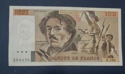 FRANCE - 100 FRANCS 1991 BANKNOTE VF/XF | eBay