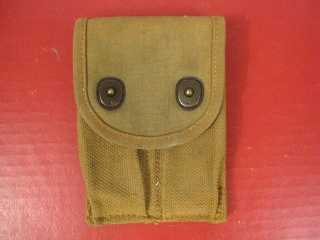 WWI US M1910 Dual Magazine Pouch M1911 Marked L.C.C. & Co. Dated 