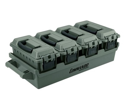 Ammo COMMANDO Box Kunststoff Kiste/Rack 1/4 Boxen oliv wasserdicht abschließbar