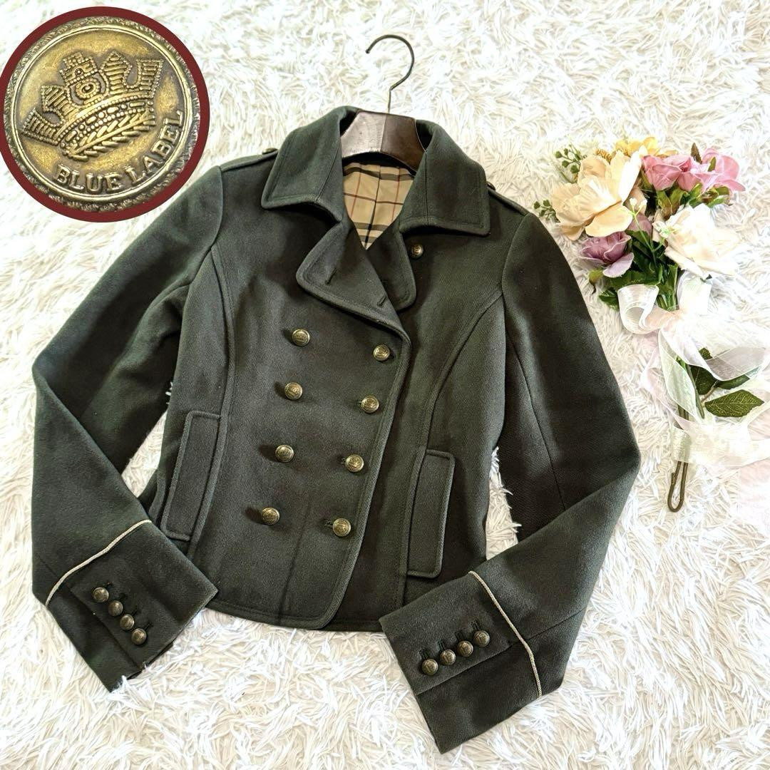 Burberry ナポレオンジャケット Burberry London Blue Label Vintage Napoleon Jacket with Gold