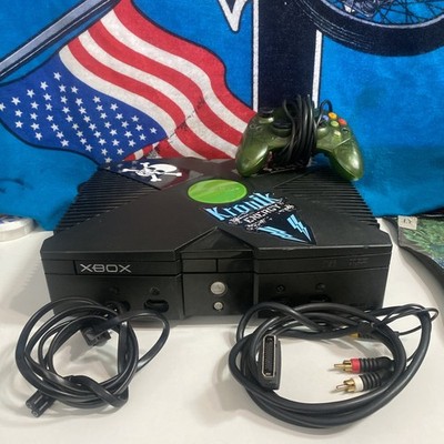 Microsoft Original Xbox Console w/ Controller & Cords Tested Working Great