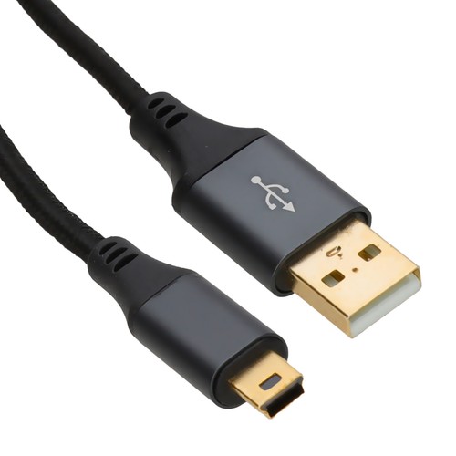 Pro Métal USB 2.0 24AWG Haute-Vitesse A À Mini-B 5 Broches Câble Puissance / - Afbeelding 23 van 25