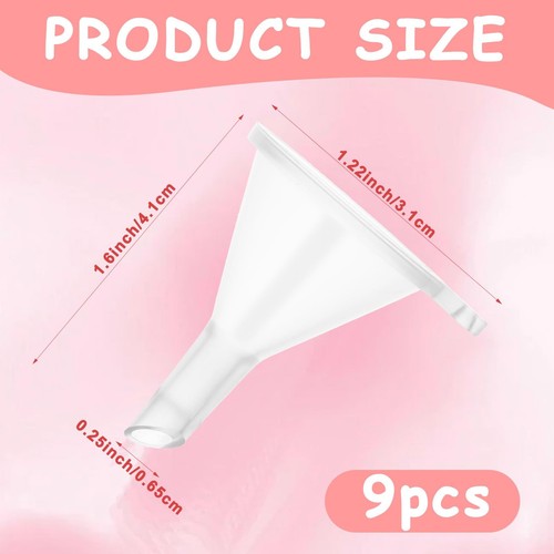 9 Pcs Refillable Cosmetic Containers Funnels, Small Narrow Neck Funnel Small ... - Picture 2 of 7