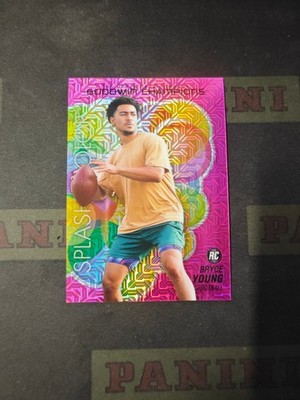 2023 Upper Deck Goodwin Champions Bryce Young Splash of Color Pink Traxx RC /299