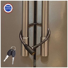 Refrigerator Lock Child Proof for Kids & Adults French Door Fridge Cabinet Black