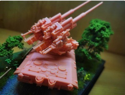 3D Printed kit 1/72 D series E-100 chassis  Dual 128mm  gun Unpainted