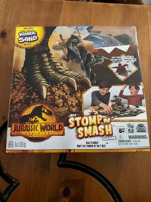 Jurassic World Dominion STOMP N  SMASH Board Game Dinosaur w/Kinetic Sand - NEW