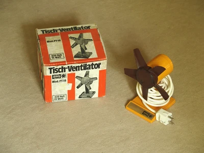 Helios Schwenningen Tischventilator Type PT16 Orange Vintage Retro Sammler - Bild 1 von 4