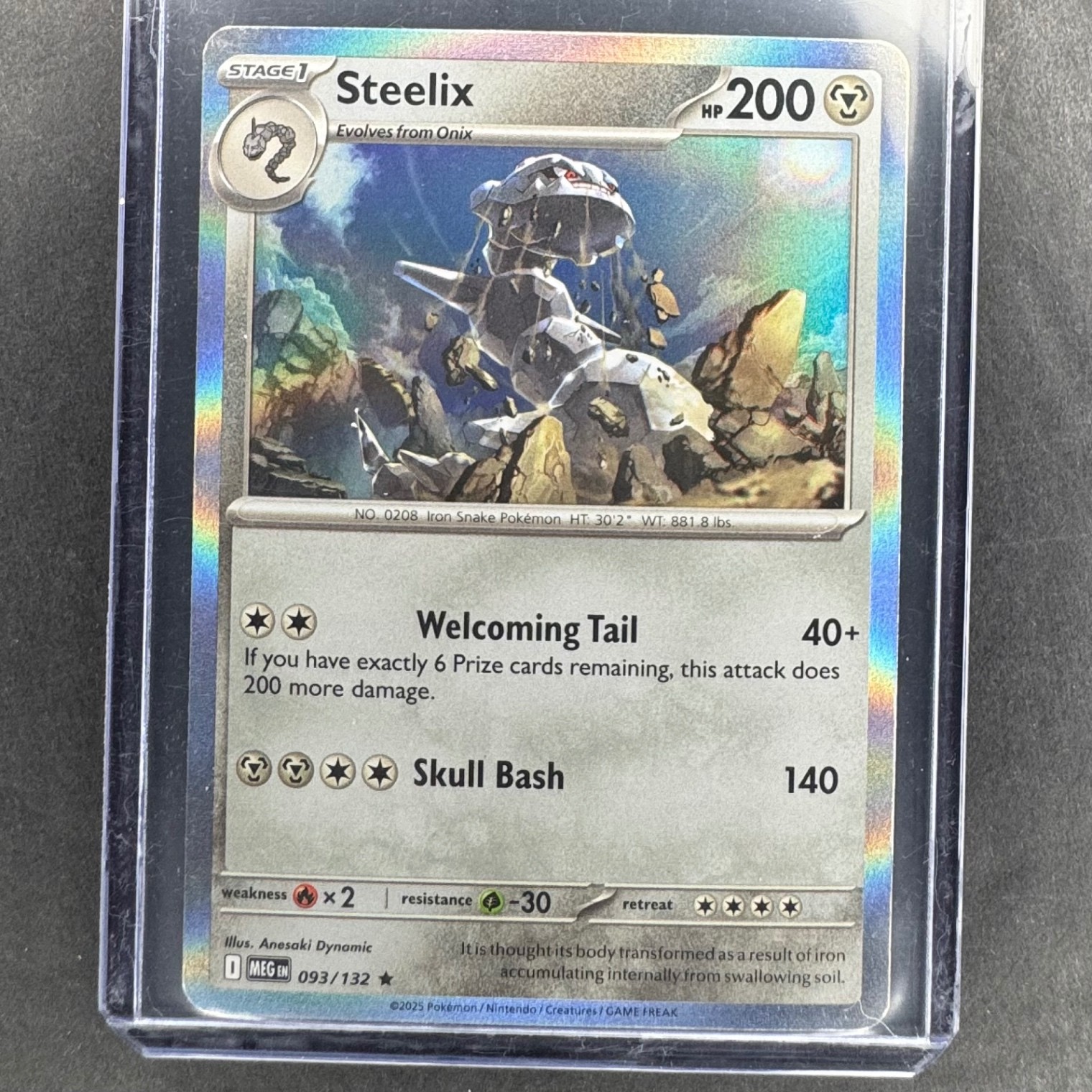 Pokémon Steelix Holo Rare ME01 Mega Evolution 093/132 NM Condition TCG Card