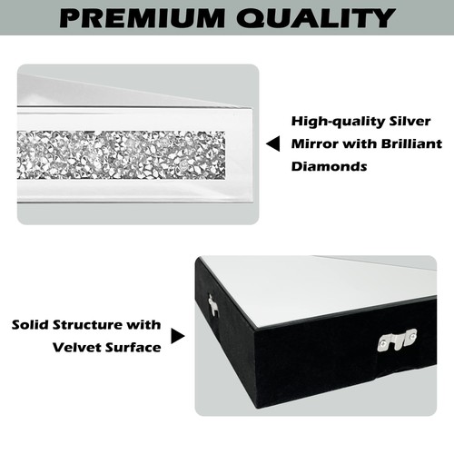 Royxen Corner Floating Shelves 2 Sets, Corner Shelf Wall Mounted Crushed Diam... - Picture 3 of 6