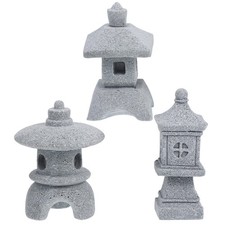  3 Pcs Outdoor Fairy Garden Decor Japanese Miniatures Accessories