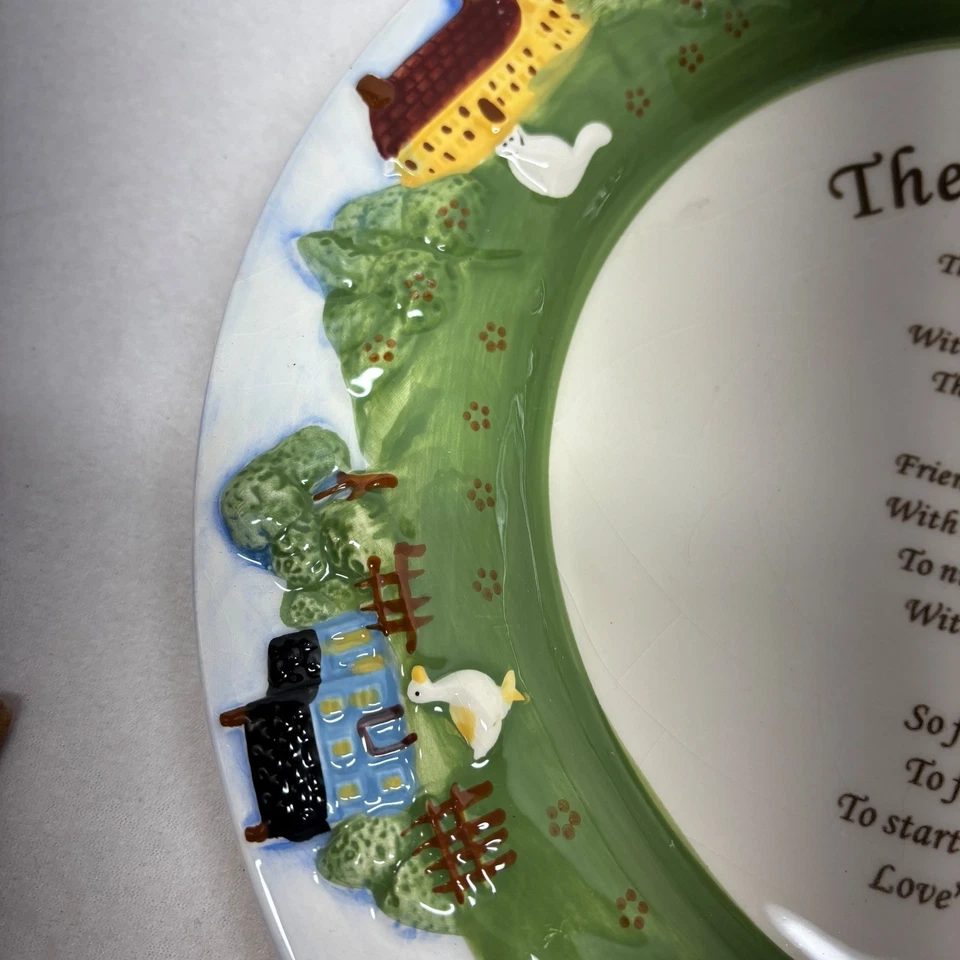 The Giving Plate Cerámica Decorativo Coleccionable Granja Escena de Campo Foto 3 de 4