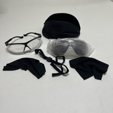 UVEX Safety Glasses Set Interchangeable Clear Smoke Lenses Case Made In USA