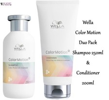Image of Wella Color Motion Shampoo 250ml + Conditioner 200ml For Damaged Colour Treated