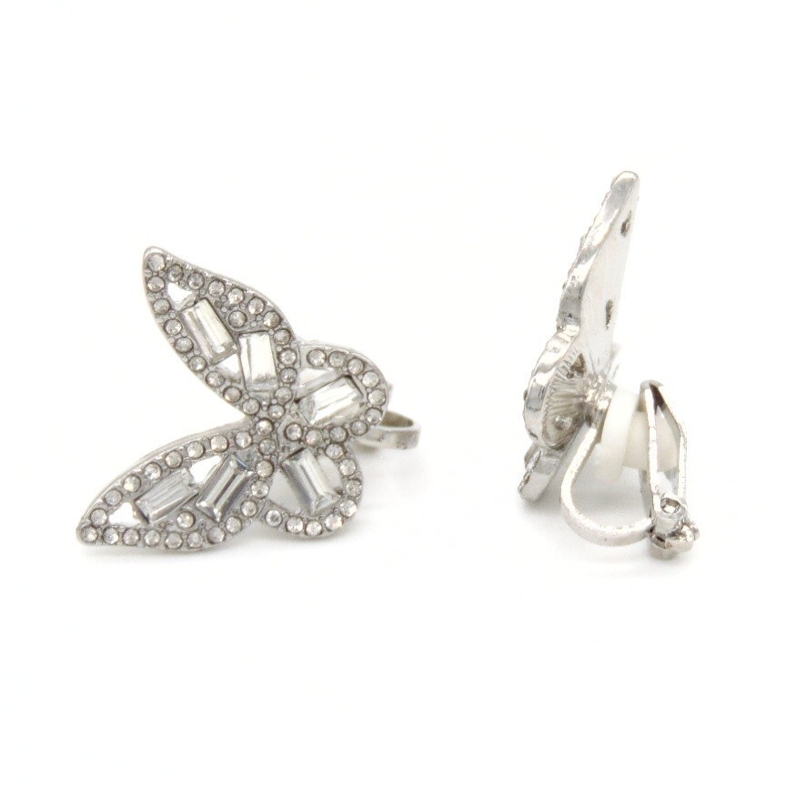 Clip On Earrings Ear Crystal Silver Non-piercing Zircon Unisex Clip-on Gift