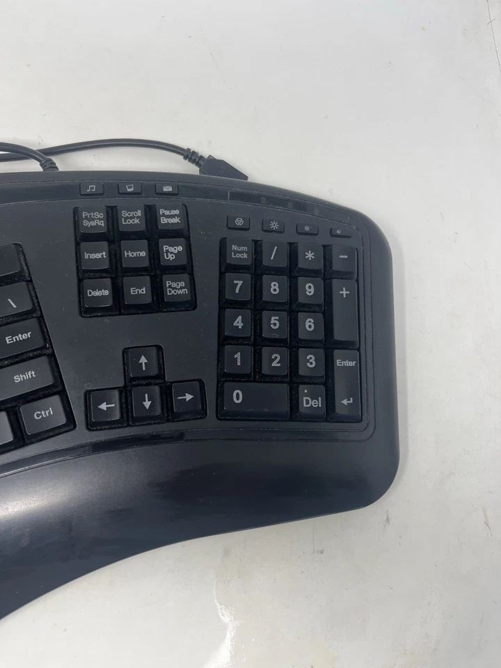 Adesso Ergonomic Split Keyboard AKB-150UB Comfort Ergo Design with Palm Rest USB - Image 4 of 4