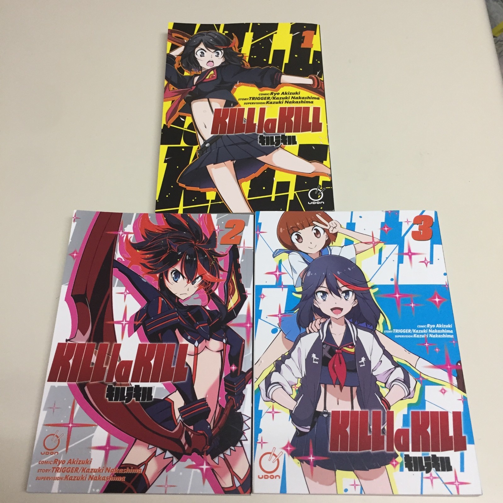 Kill La Kill Manga Inglés Volumen 1 2 3 1-3 Juego Completo Serie UDON