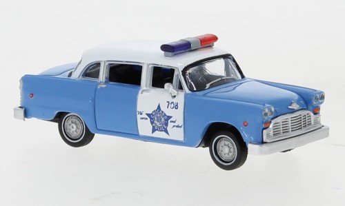 Brekina 58939 - 1/87 Checker Cab, Chicago Police Department, Police Car, 1974