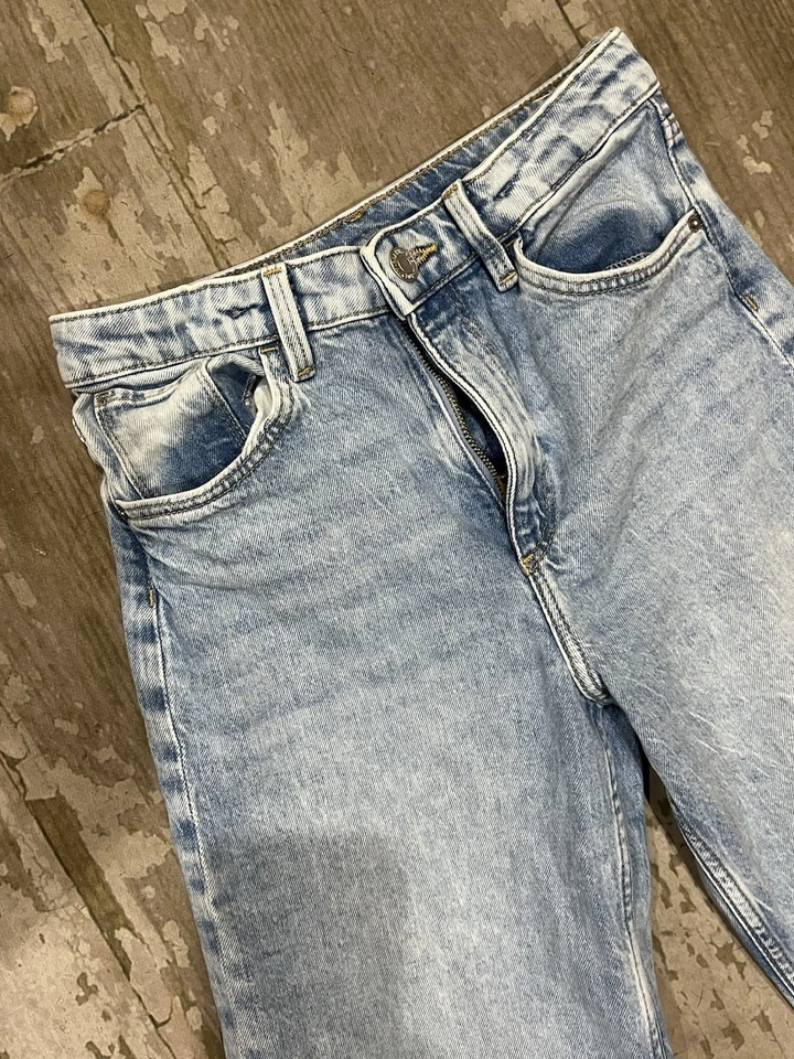 Pantalones de mezclilla H&M cintura ancha ajustable tiro alto niñas talla 12 Foto 2 de 4