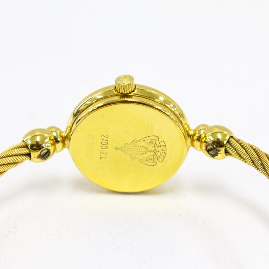 Gucci Bangle Watch 2700.2.L Gp/Qz with White Shell | eBay