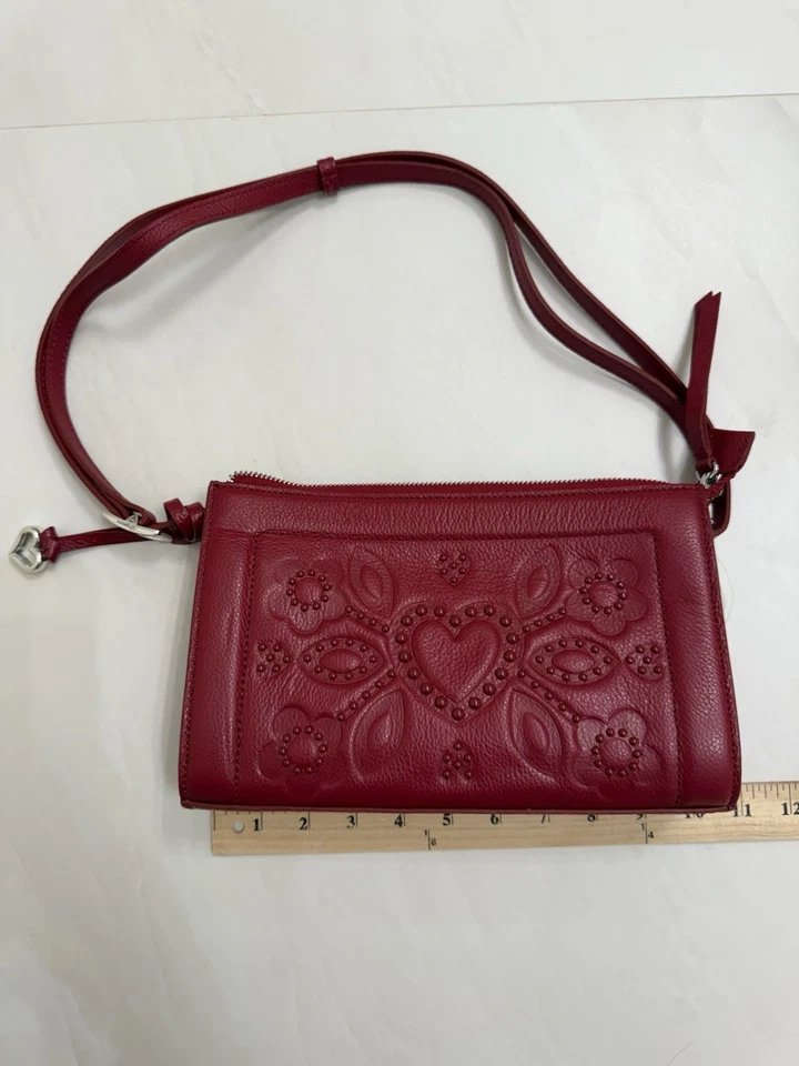Bandolera Brighton Fashionista Deeply In Messenger Cuero Rojo H37947 Bolso Nuevo con Etiquetas Foto 2 de 4
