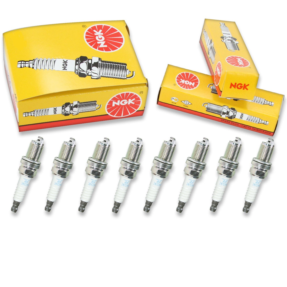 8pcs NGK 5553 Standard BKR6ES-11 Outboard Marine Spark Plug Tune Up Kit Set mn