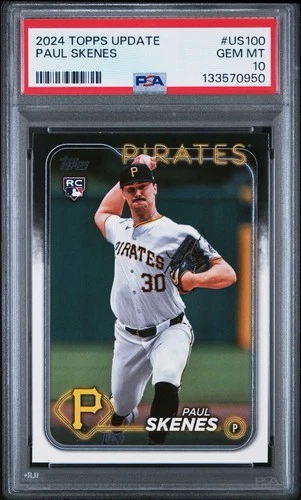 PSA 10 Paul Skenes RC 2024 Topps Update Series #US100 - Pirates