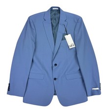 Bar Iii Mens Slim fit Suit Jacket Blazer 38 R Periwinkle Blue Solid Wool