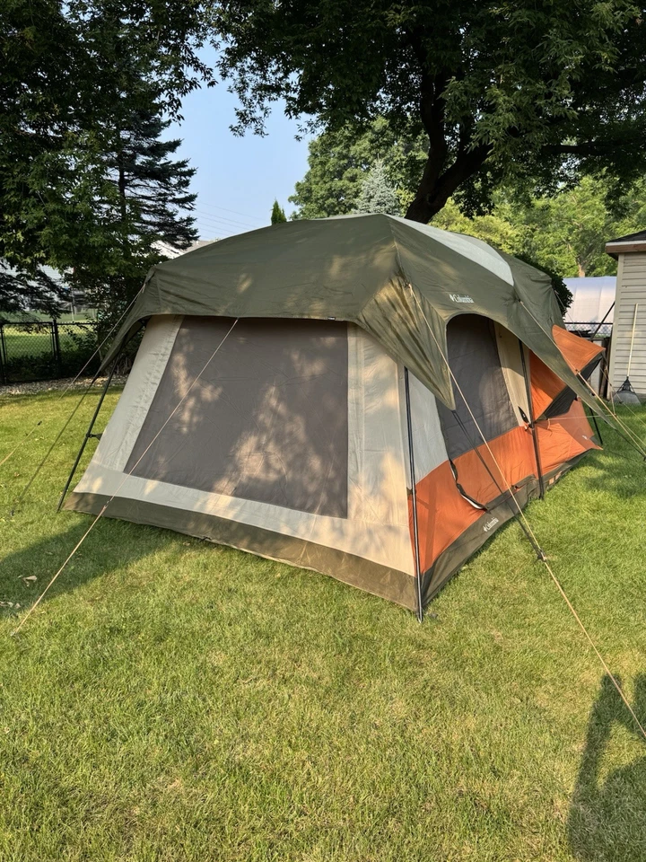 Tienda de campaña Columbia Cougar Flats II descontinuada 2 cabinas 8 personas camping con bolsa de transporte Foto 2 de 4