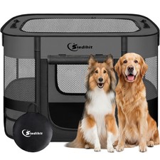 35" Pet Playpen for Dogs Cats, Portable Indoor/Outdoor Puppy Crate, Easy Setup