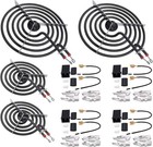 New ListingRomalon Electric Range Burner Element Mp22ya Unit Set,2 Pcs Mp15ya 6',2 Pcs Mp2