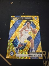 2024-25 Panini Mosaic - City Edition Jared McCain #277 Reactive Yellow Mosaic...