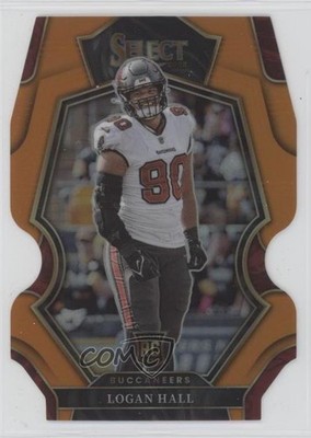 2022 Select Premier Level Orange Prizm Die-Cut /199 Logan Hall Rookie RC 0o9