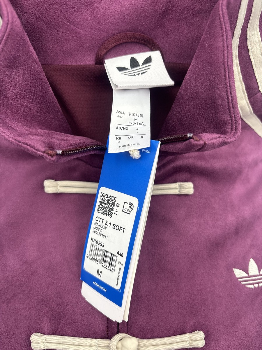 Authentic adidas Originals China Track Top Jacket Purple Burgundy