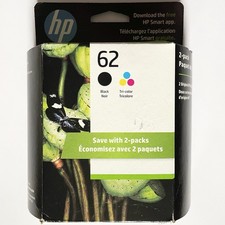 Genuine HP 62 Black  Tri-Color Ink Cartridges N9H64FN 2027 NEW