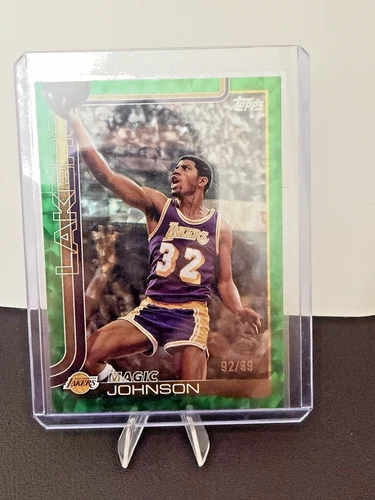 2025 Topps Basketball Green Crackleboard Magic Johnson #255