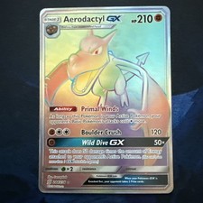 AERODACTYL GX 244/236 RAINBOW RARE UNIFIED MINDS POKEMON HOLO NM 1E on eBay
