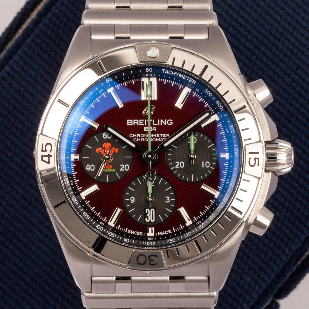BREITLING Chronomat B01 42 Wales Six Nations Limited Edition AB0134 Sept 2023
