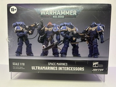 JoyToy Warhammer 40K - Space Marines Ultramarines Intercessors 4 Pack 1/18 Lot