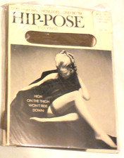 1 ad Mojud Hip-Pose Stockings High On The Thigh Medium Tall Tower Taupe VTG