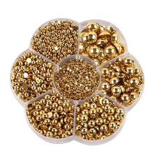 3000Pcs 1 Box Plastic Pearls Round Flatback Imitation Half Loose Beads Gem As...