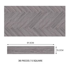 36 pack/5m² Floor Planks Tiles Self Adhesive Wood Effect Home PVC Vinyl Flooring