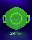 VTG Uranium Depression Green Glass Hexagon Serving Tray W Handles UV Glow