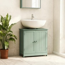 Bathroom Vanity Cabinet, Under Sink Bathroom Cabinet with 2 Doors and Adjustab
