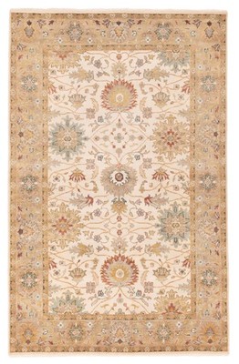Vintage Hand-Knotted Area Rug 5'11'' x 9'1'' Traditional Wool Carpet