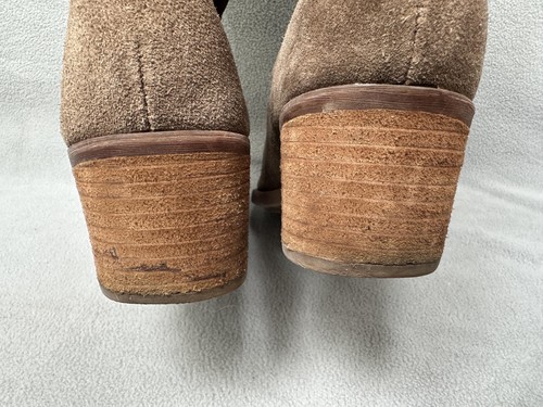 BOC Born Boots 6.5 Austell Round Toe Brown Suede Block Heel Zip Riding - Picture 13 of 21