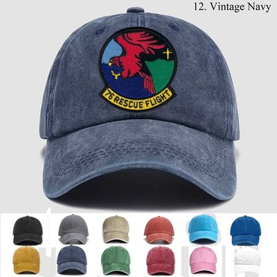 Customized Embroidered Hat Usaf 76th Rescue Flight Black Border Vandenberg, Gift