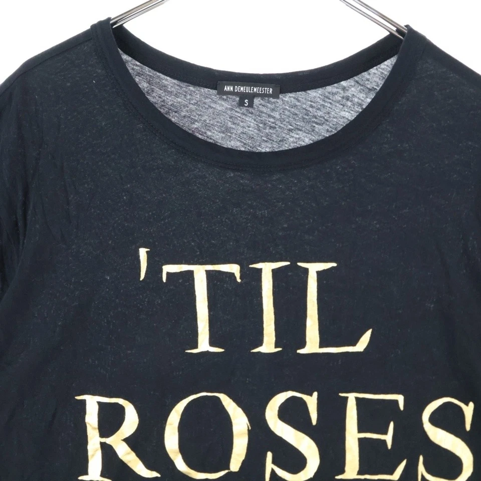 ANN DEMEULEMEESTER Andummeester 19aw TIL ROSES Front Logo Print Short Used f1095 - Image 3 of 4